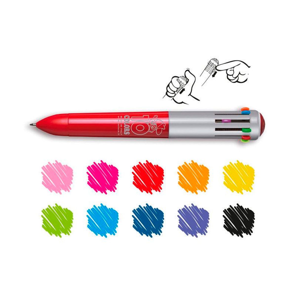 CARIOCA - Bolígrafo Carioca 10 colores Surtidos