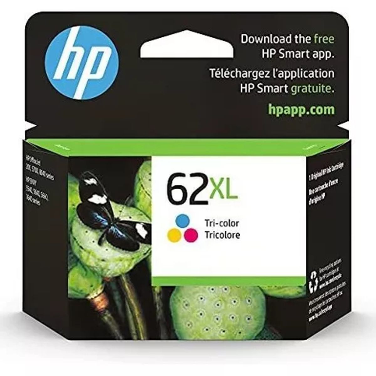 HP - Cartucho De Tinta Hp 62XL Tricolor 415 Páginas Original HP