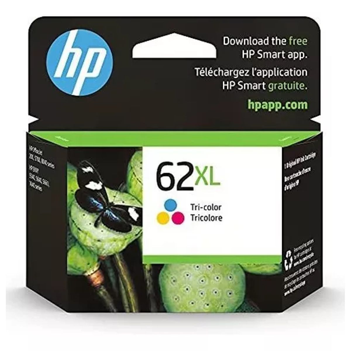 HP - Cartucho De Tinta Hp 62XL Tricolor 415 Páginas Original HP