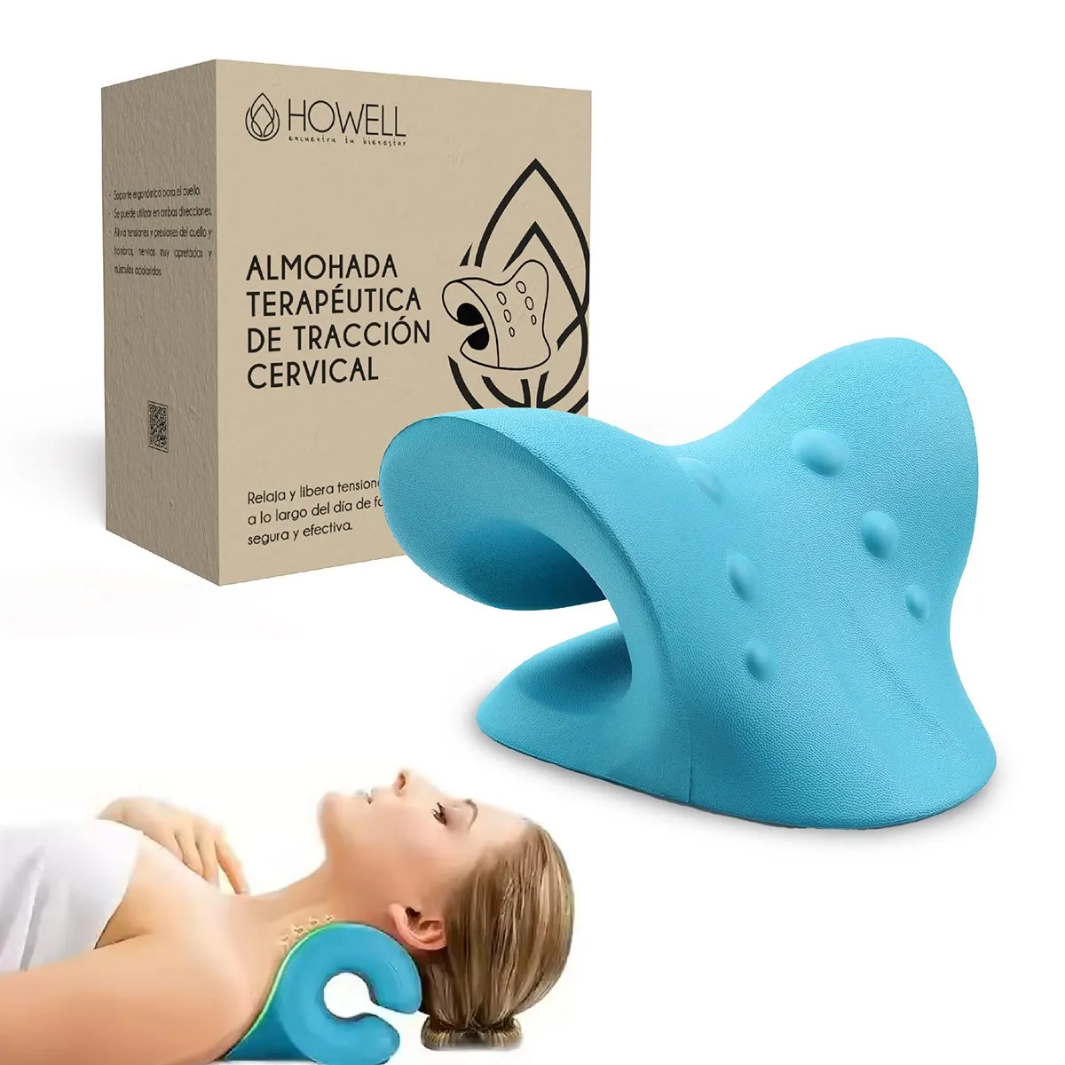 HOWELL - Almohada Tracción Cervical Quiropráctica Relajante Howell