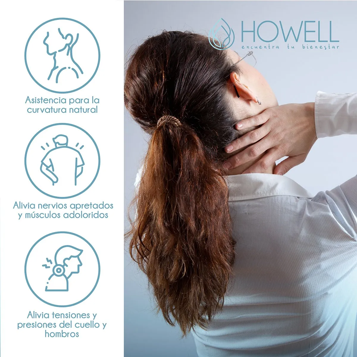 HOWELL - Almohada Tracción Cervical Quiropráctica Relajante Howell