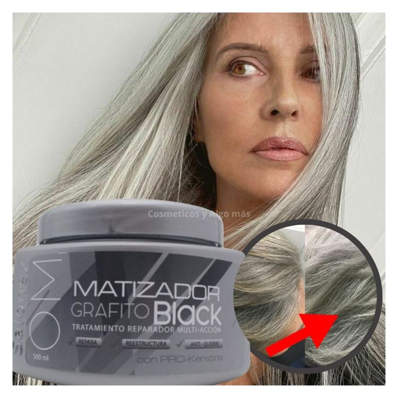 GENERICO - Matizador de cabello Grafito Black efecto PLATINO pro-keratina