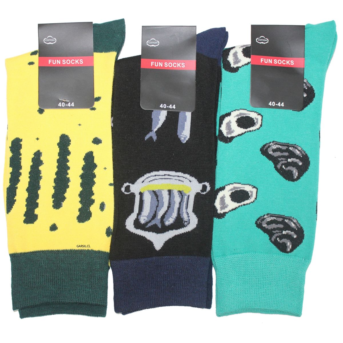 GARSIL - 12 Pares de Calcetines De Algodon Para Hombre - Diseños Divertidos