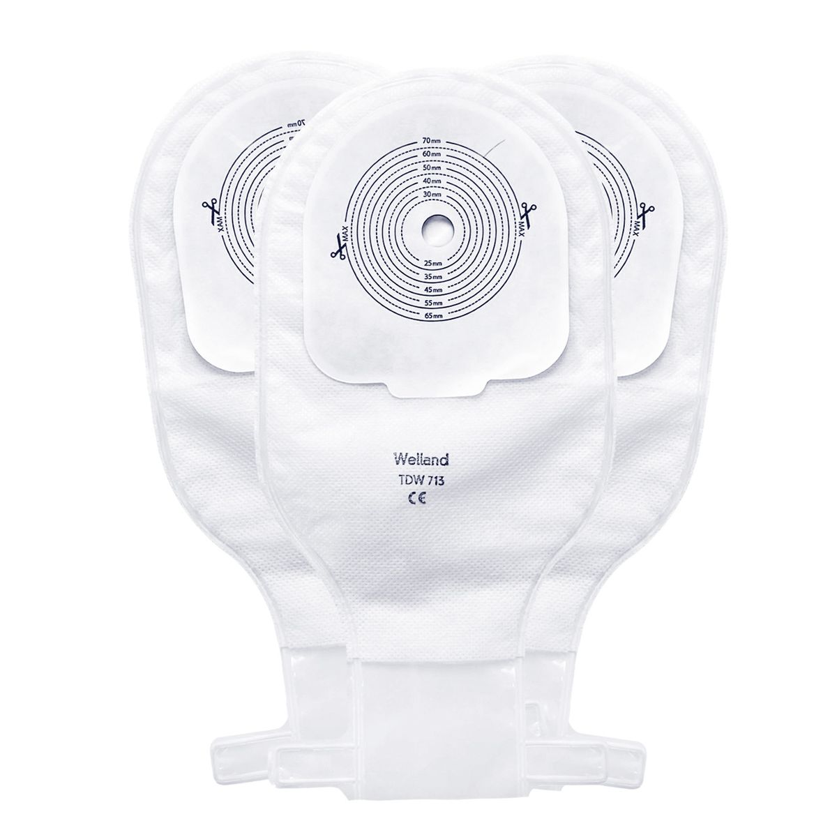 TOPMEDIC - Bolsa Colostomía Ostomía Transparente Drenable x 30 Unid