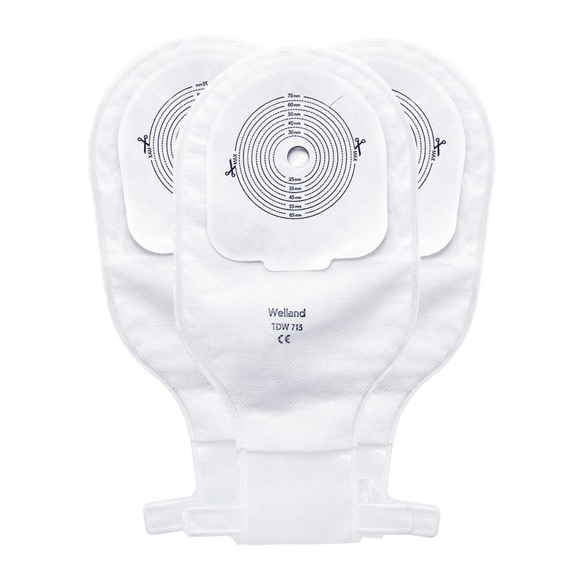 TOPMEDIC - Bolsa Colostomía Ostomía Transparente Drenable x 30 Unid