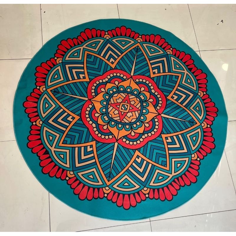 GENERICO - alfombra diseño 3D redonda 160x160 antideslizante MARIA
