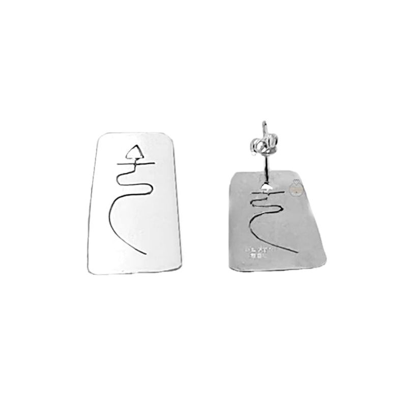 JOYAS MYTOKE - Aros Simbolo Flecha Plata Nacional 980 Apegado