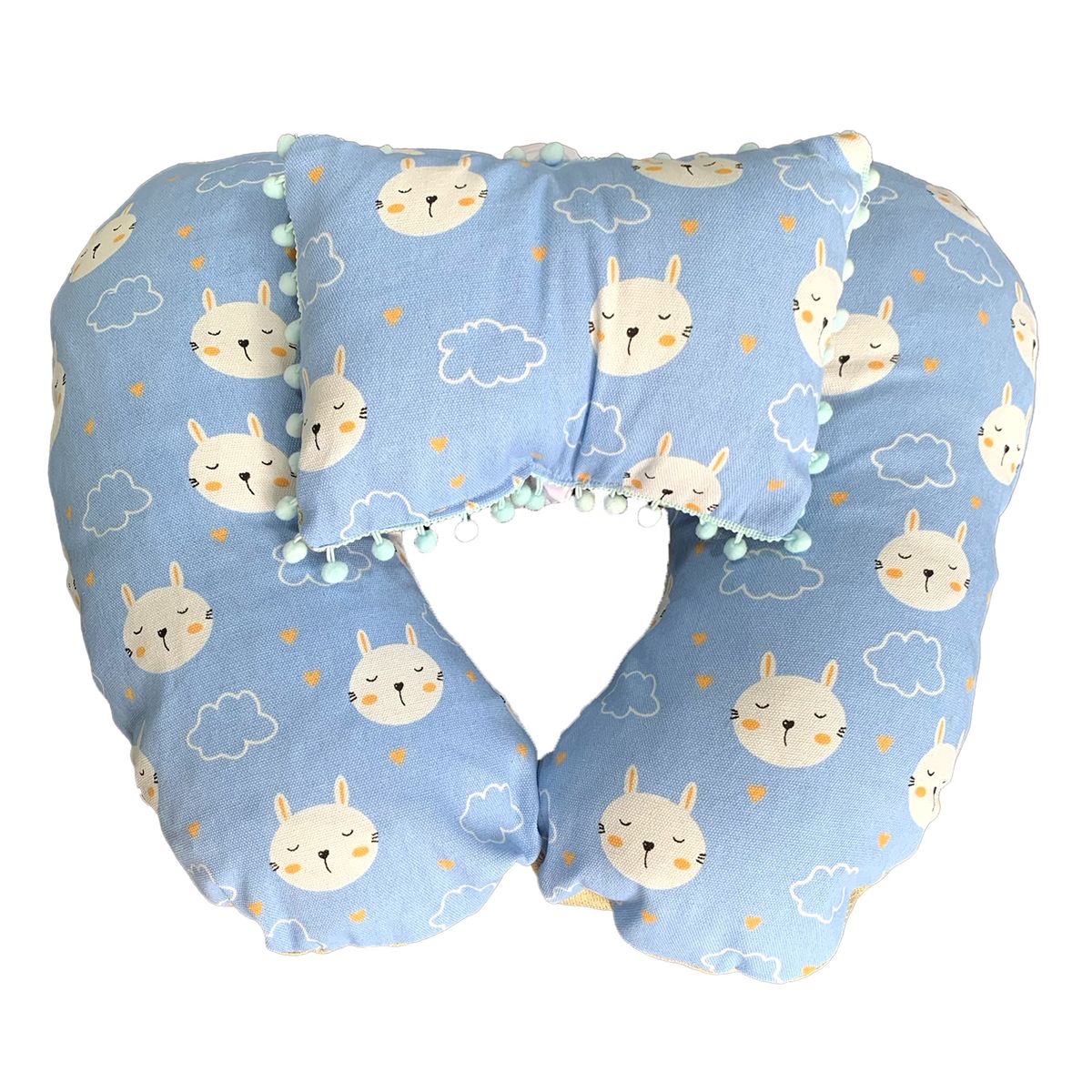 ELIZABETH PEPER - COJIN PARA EMBARAZADA Y LACTANCIA CONEJO AZUL