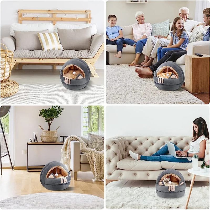 GENERICO - Cama Iglú para Mascota Talla L Gato Perro