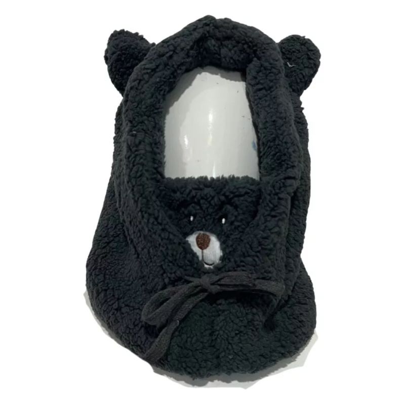 GENERICO - Gorro cuello invierno para niños bebés adultos gris
