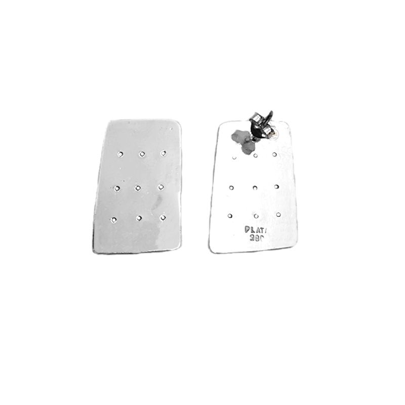 JOYAS MYTOKE - Aros Simbolo Puntitos Plata Nacional 980 Apegado