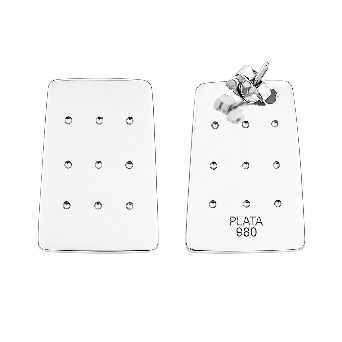 JOYAS MYTOKE - Aros Simbolo Puntitos Plata Nacional 980 Apegado
