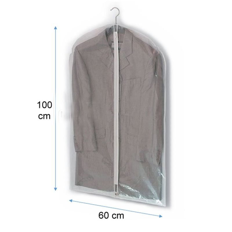 GENERICO - Pack x6 Cubre Traje Terno Transparente PVC 60x100cm Funda Ropa