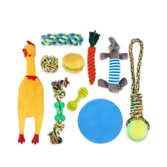 ZG STORE - Set 10 Juguetes Para Mascotas Perro Gato Pelota Cuerda Disco