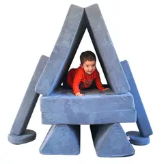BLOKIDS - Sillón De Juegos Modular Blokid Para Niños Azul Piedra