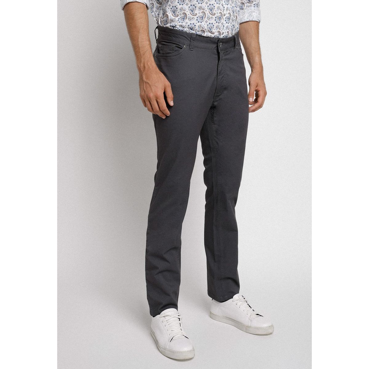 TRIAL - Pantalón cinco bolsillos gris oscuro