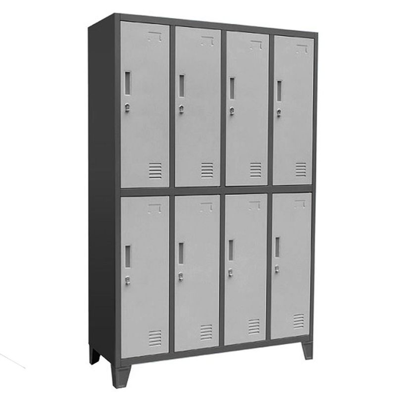 GENERICO - Locker Metalico 4 Cuerpos 8 Puertas L400-2