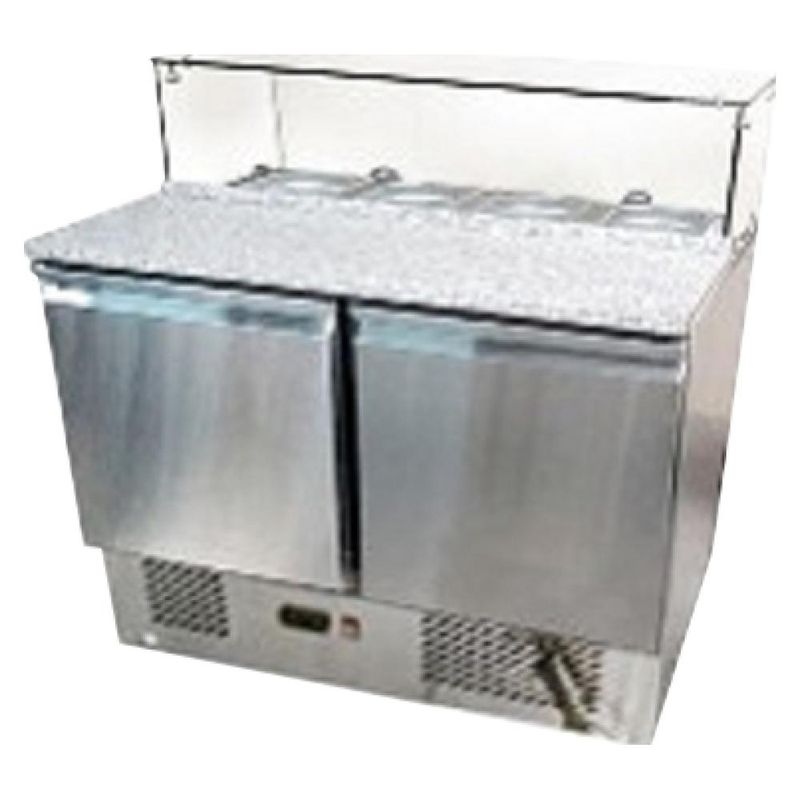ECOBECK - MESON REFRIGERADO SALSA/PIZZA CUBIERTA VIDRIO
