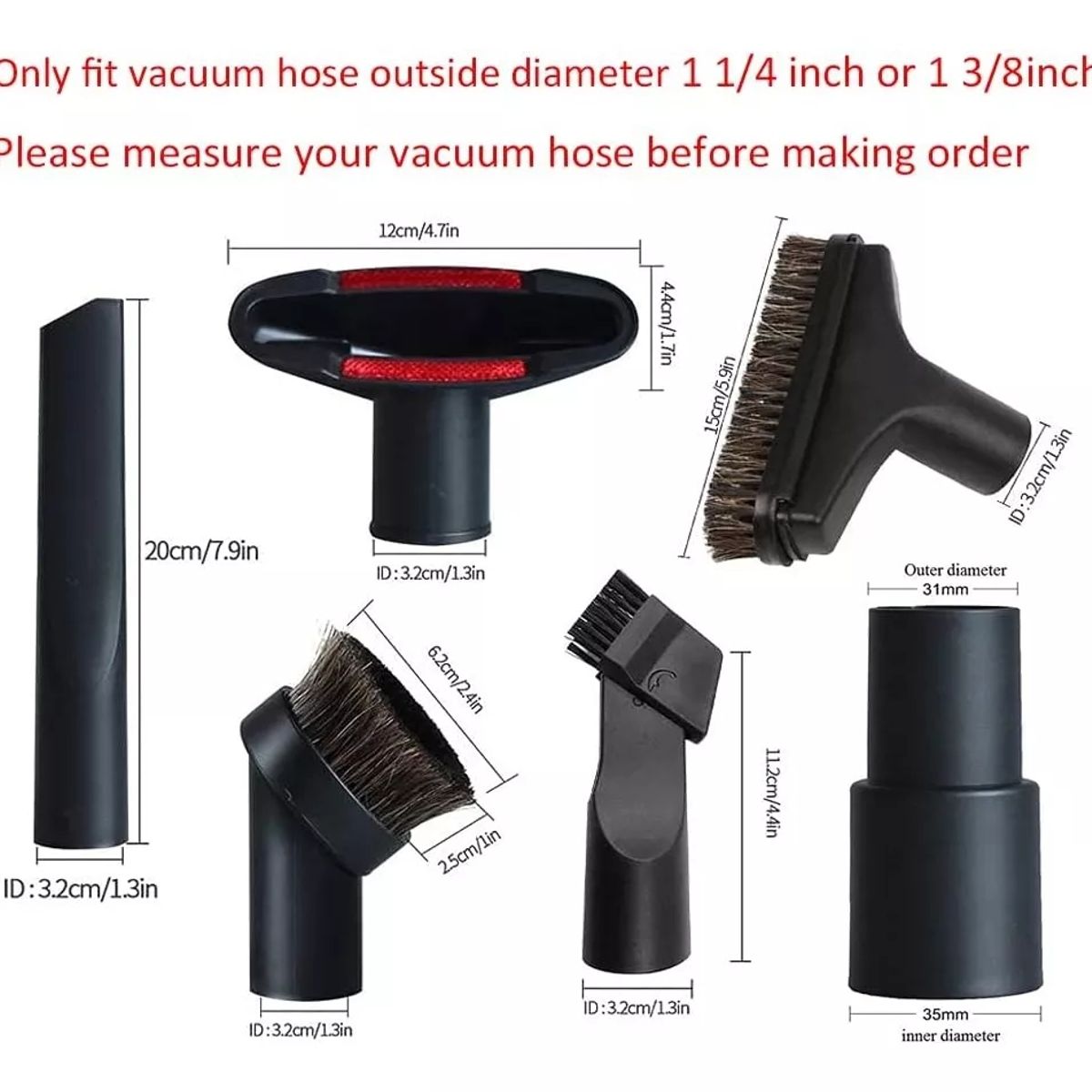 KUANGYE - Cepillos De Adaptador Accesorios Para Aspiradoras