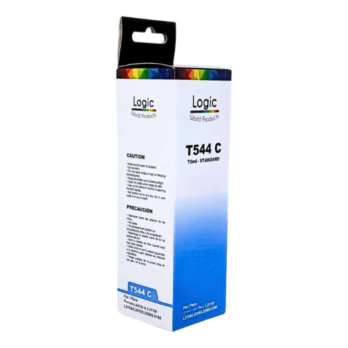 LOGIC - Tinta T544 Para Epson Con Boquilla 70 ml L3110 L3150 Color Cian