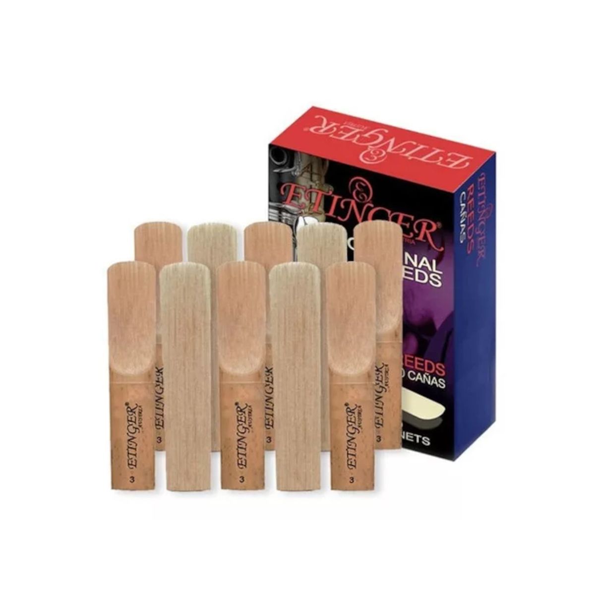 ETINGER - Caja 10 Cañas Fuerza 3 para Clarinete Etinger 040IMC8040