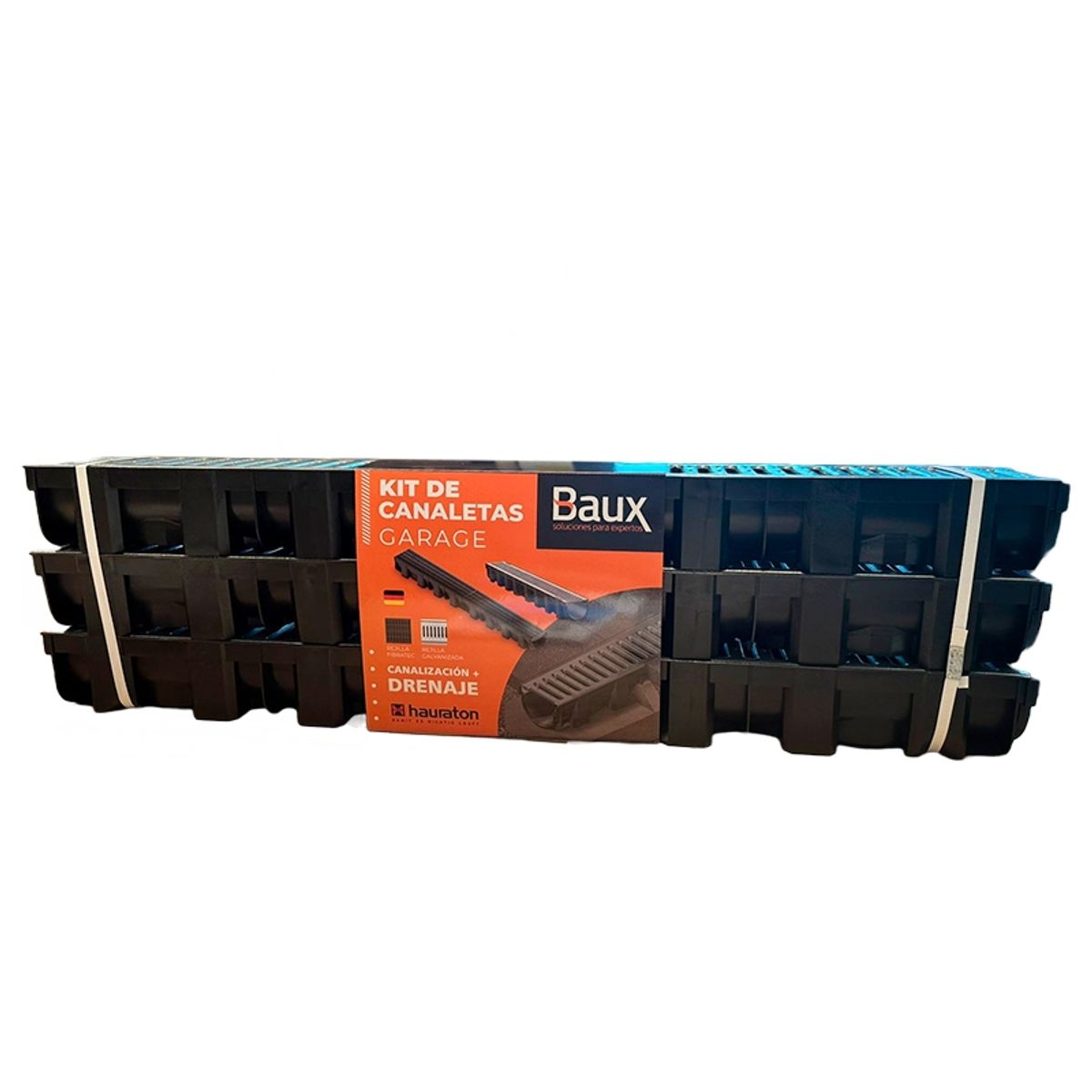 GENERICO - KIT DE 3 Canaleta De  Piso Agua Lluvia Top X 11,9 X 8,9 X 100 Cm A15