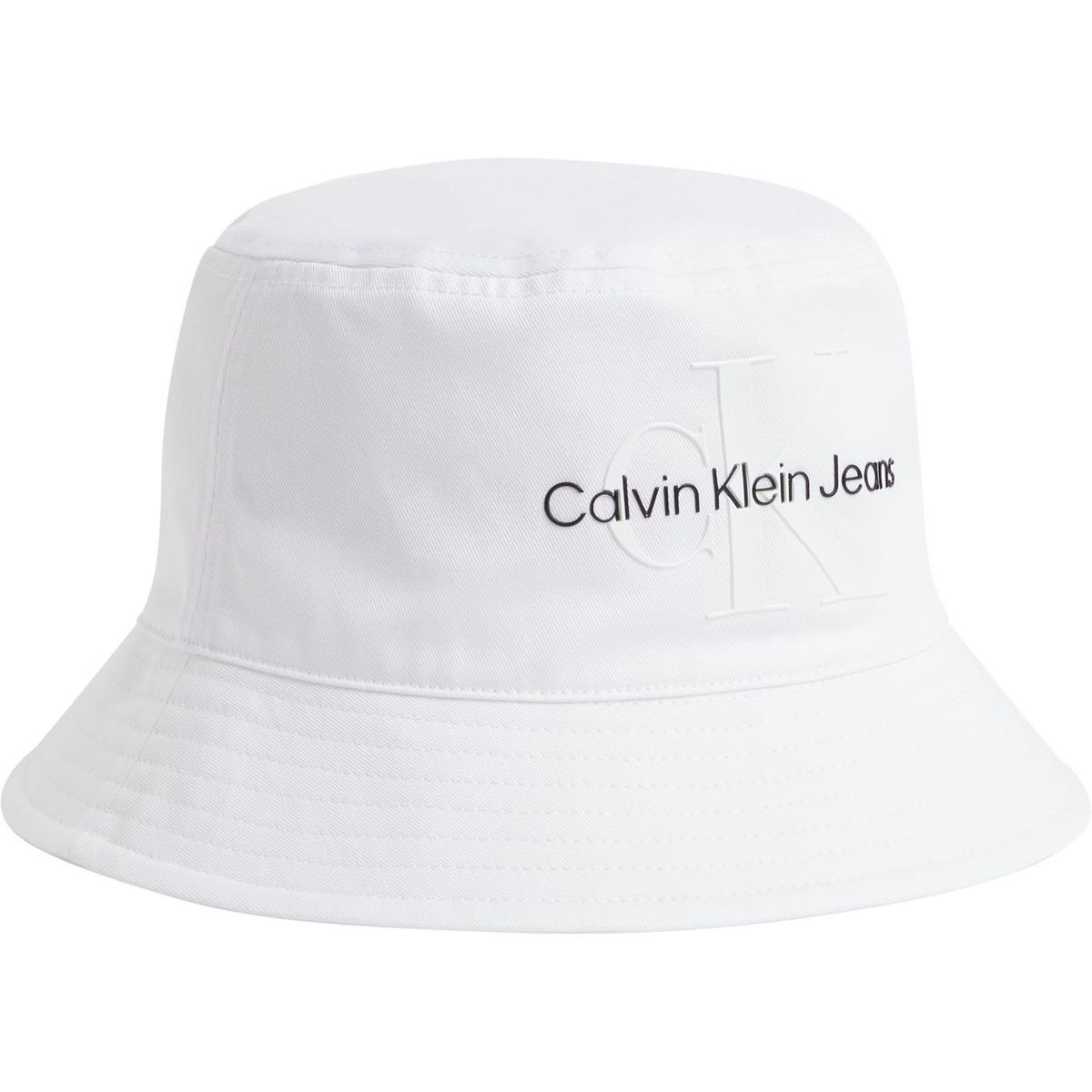 CALVIN KLEIN - Gorro de pescador de algodón orgánico Blanco Calvin Klein