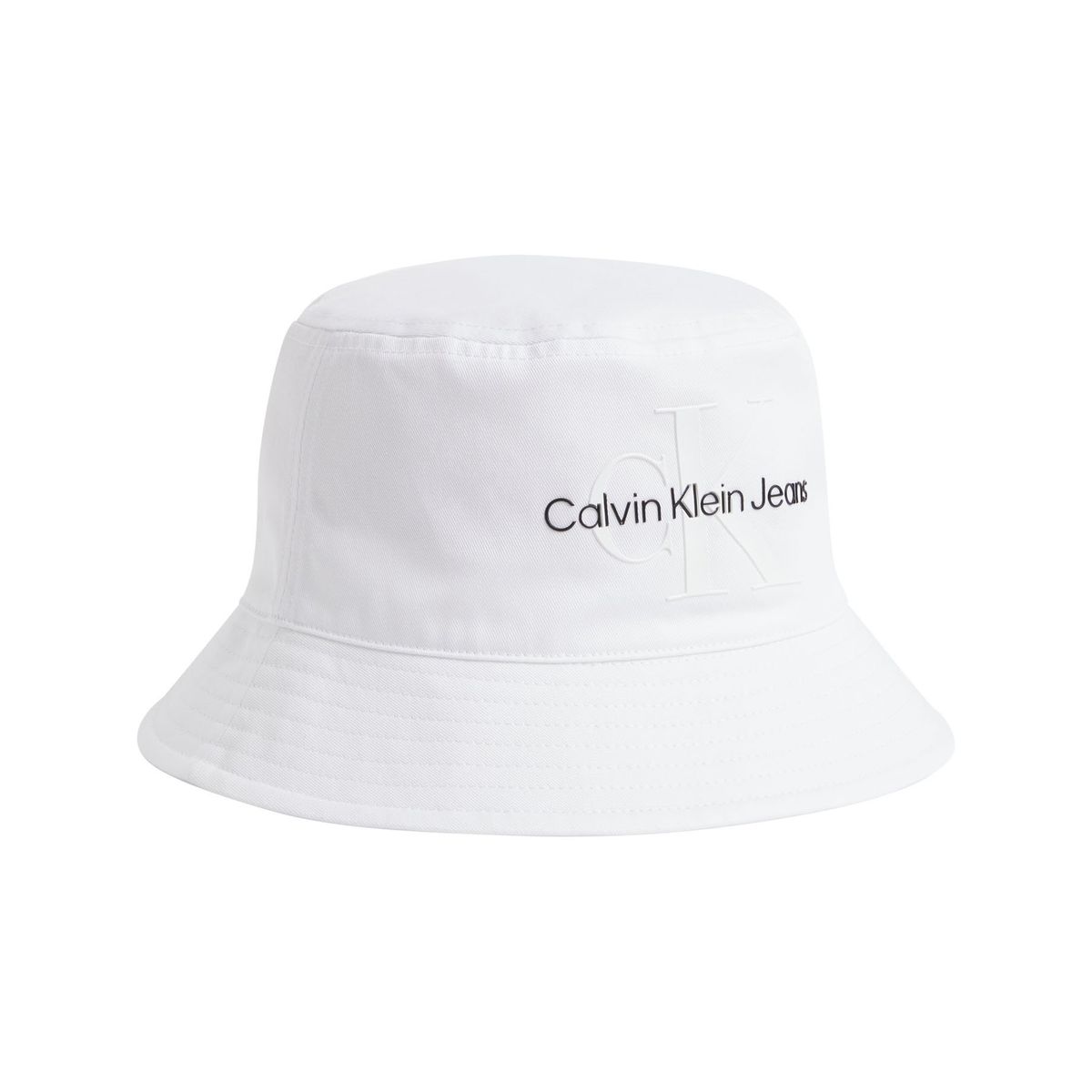 CALVIN KLEIN - Gorro de pescador de algodón orgánico Blanco Calvin Klein