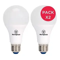 WESTINGHOUSE - Packx2 Ampolleta Led Bola 8w E27 Intensidad Luz Regulable