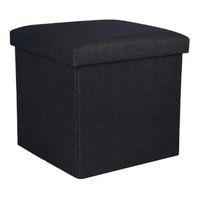 Puff Silla Baul Organizador Multifuncional 38cm x 38cm - Negro