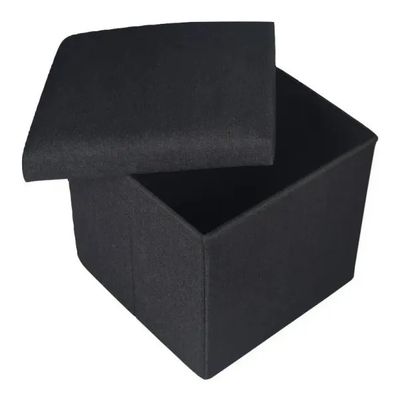 Imagen 2 del producto Puff Silla Baul Organizador Multifuncional 38cm x 38cm - Negro