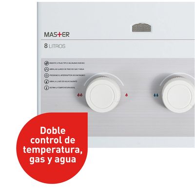 Imagen 2 del producto Calefont 8 litros Gas licuado Tiro natural