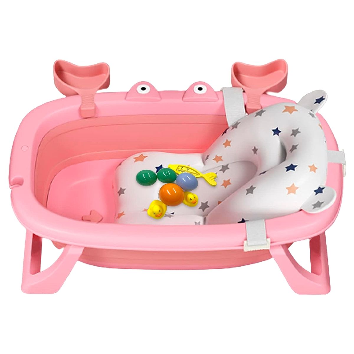 GENERICO - Tina Cangrejo Bañera Plegable para Bebés Color Rosado