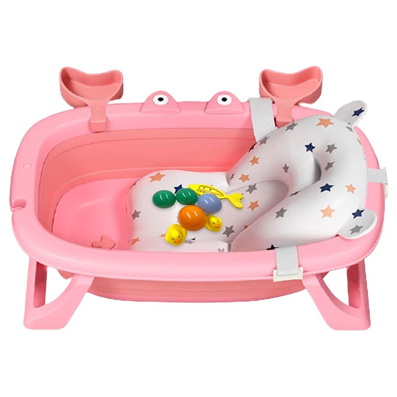 GENERICO - Tina Cangrejo Bañera Plegable para Bebés Color Rosado