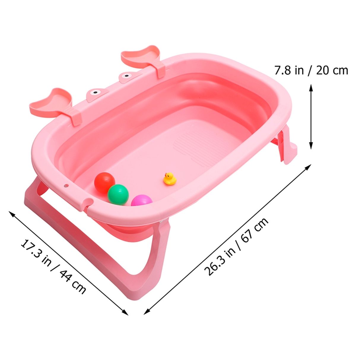 GENERICO - Tina Cangrejo Bañera Plegable para Bebés Color Rosado