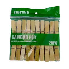 GENERICO - Pinzas Para Ropa Perros de Ropa Bambu 20Pcs