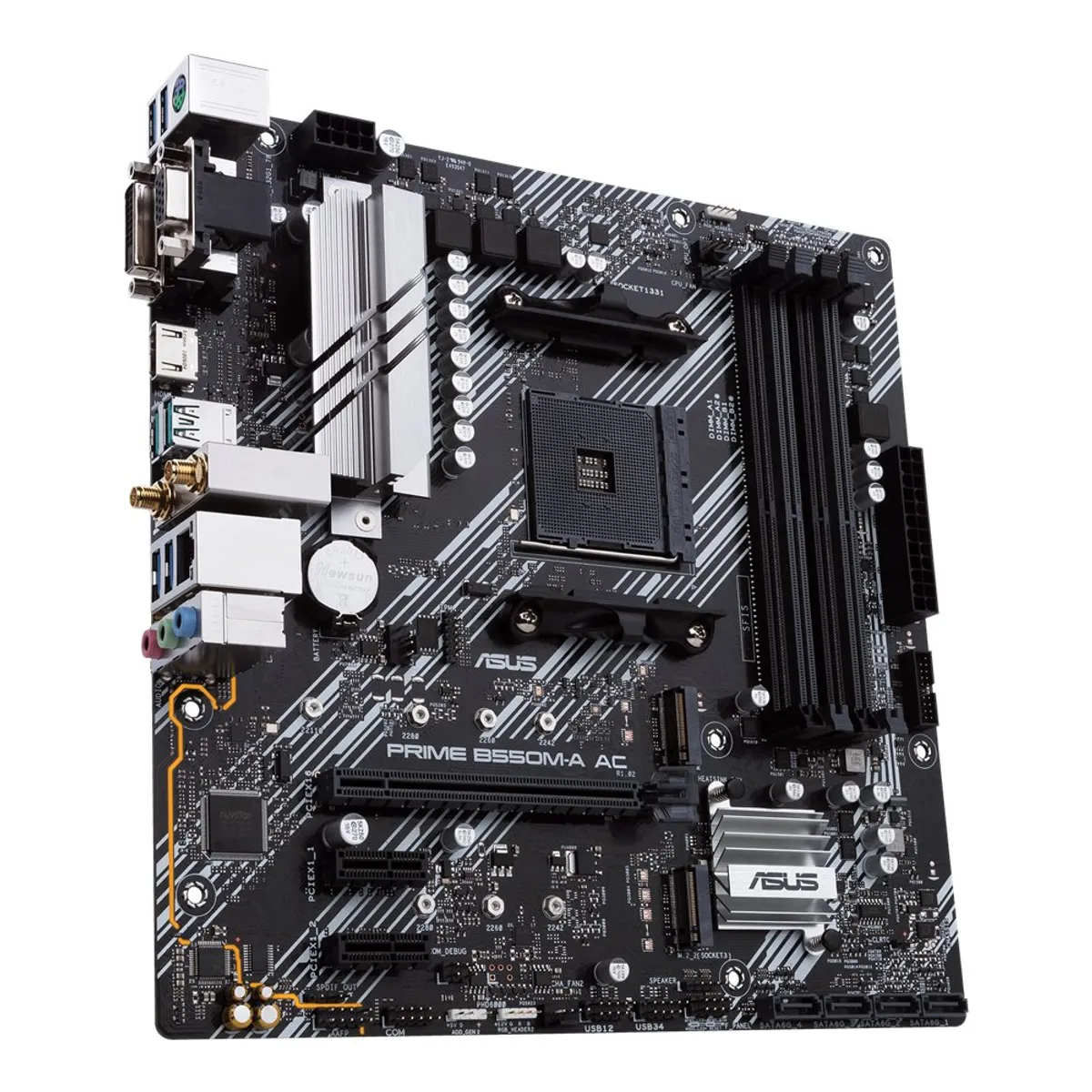 ASUS - Placa Madre Asus Prime B550M-A AC Socket AM4 Factor mATX WiFi
