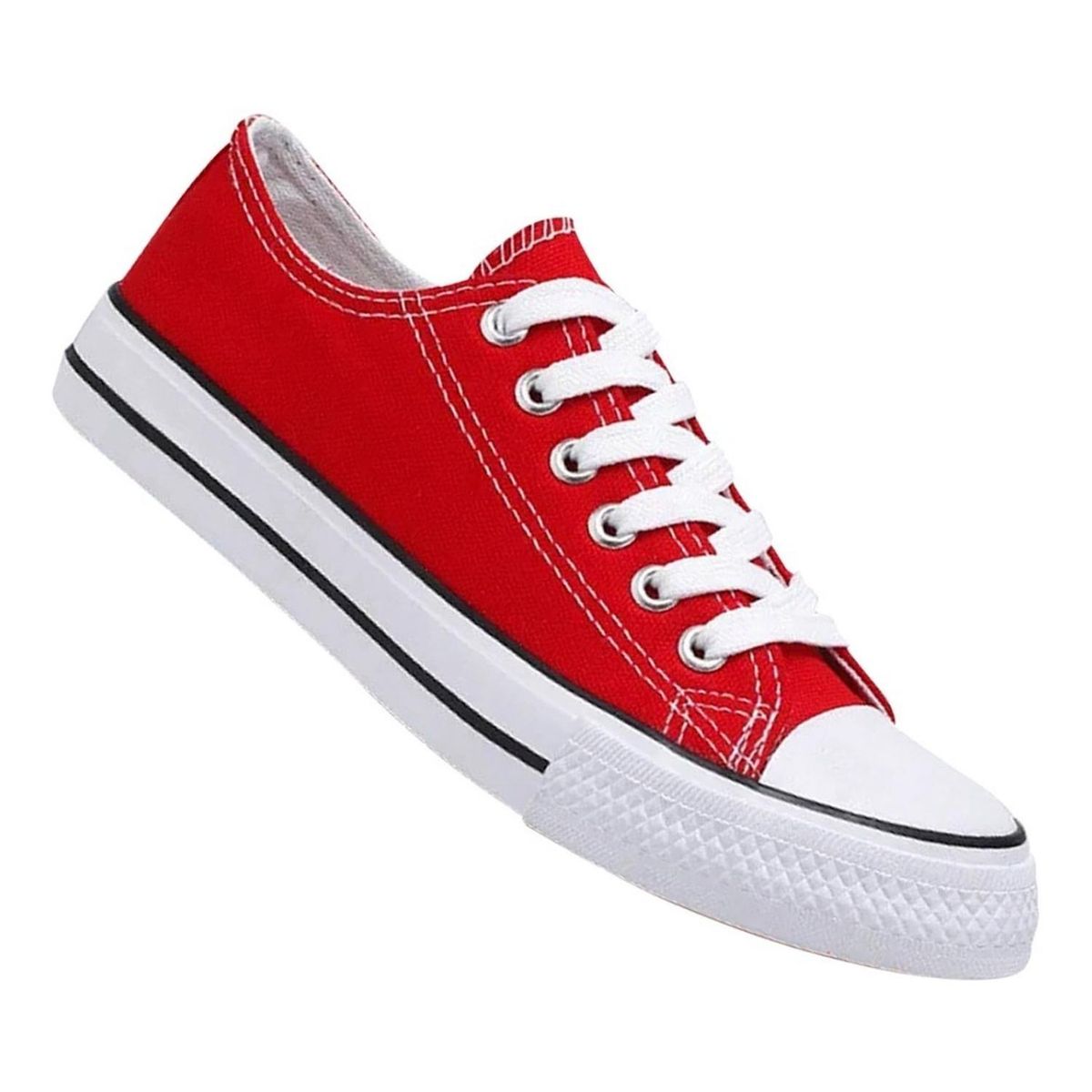 GENERICO - Zapatilla Urbana De Lona Unisex Casual - Burdeo - 7087