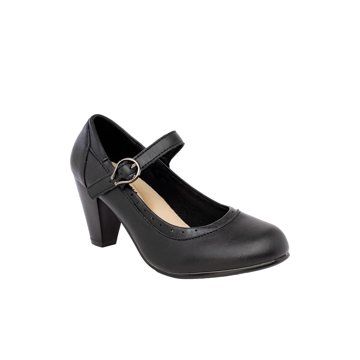 ALQUIMIA - Zapato Cueca de Cuero Mujer Negro Chilota Alquimia