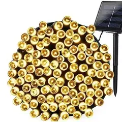 GENERICO - Guirnalda Solar Navidad 30mtro 300 led Amarilla