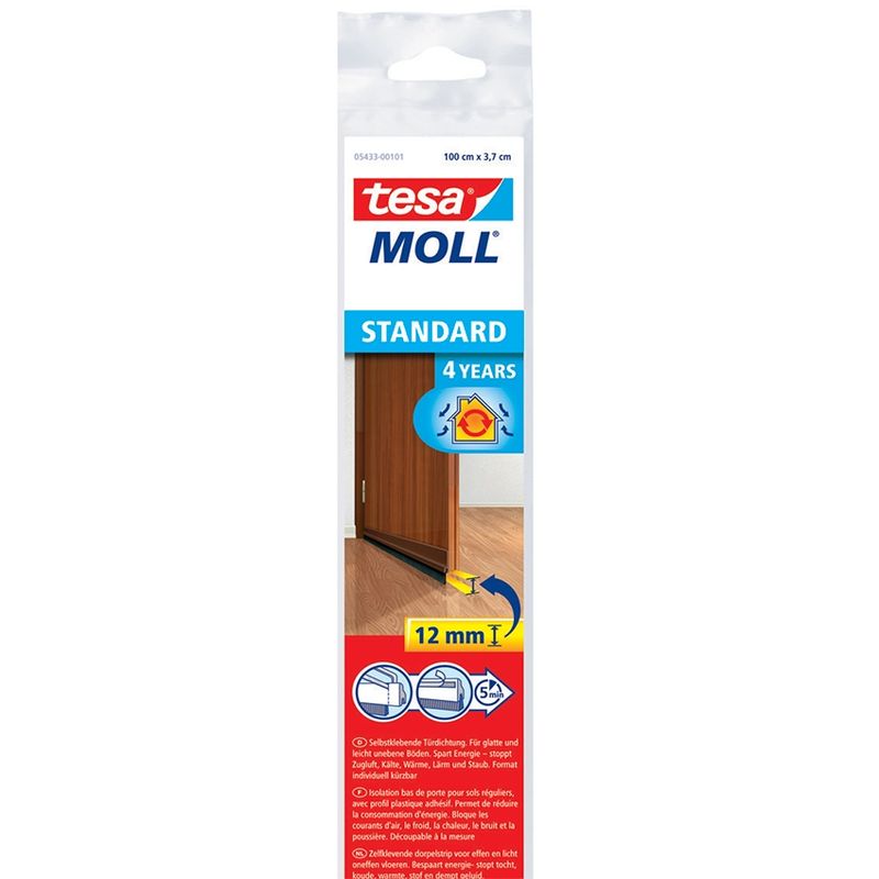 TESA - AISLANTE FRIO RÍGIDO CAFE CON CEPILLO TESA 37MM X 1MTS
