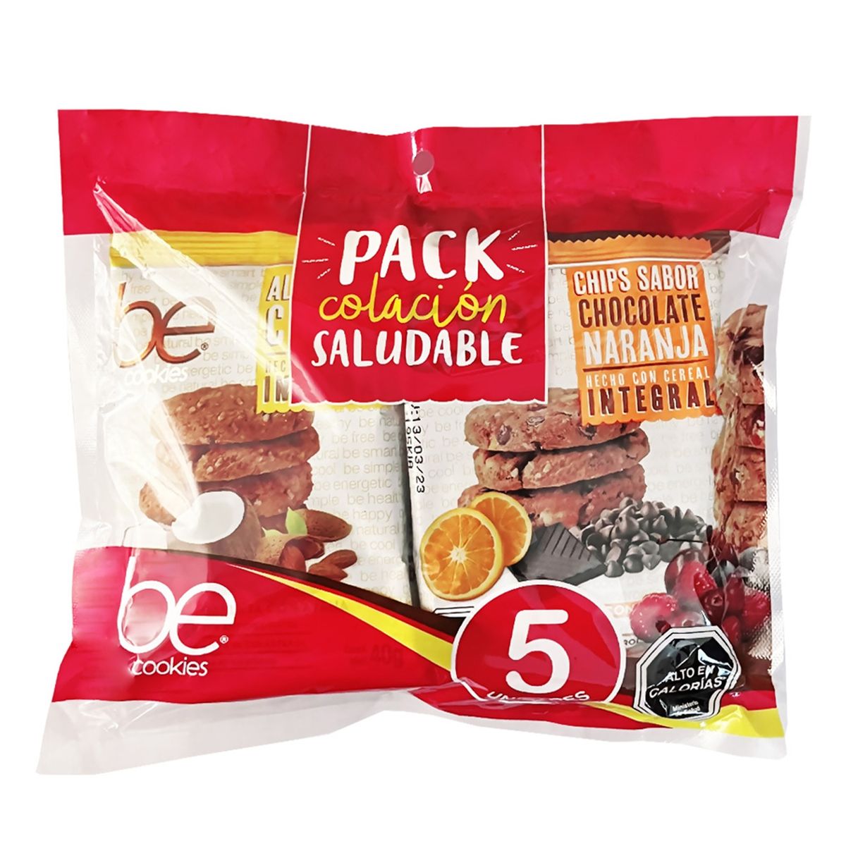 BECOOKIES - Caja 12 Pack Colación galletones 40 g.  5 unid