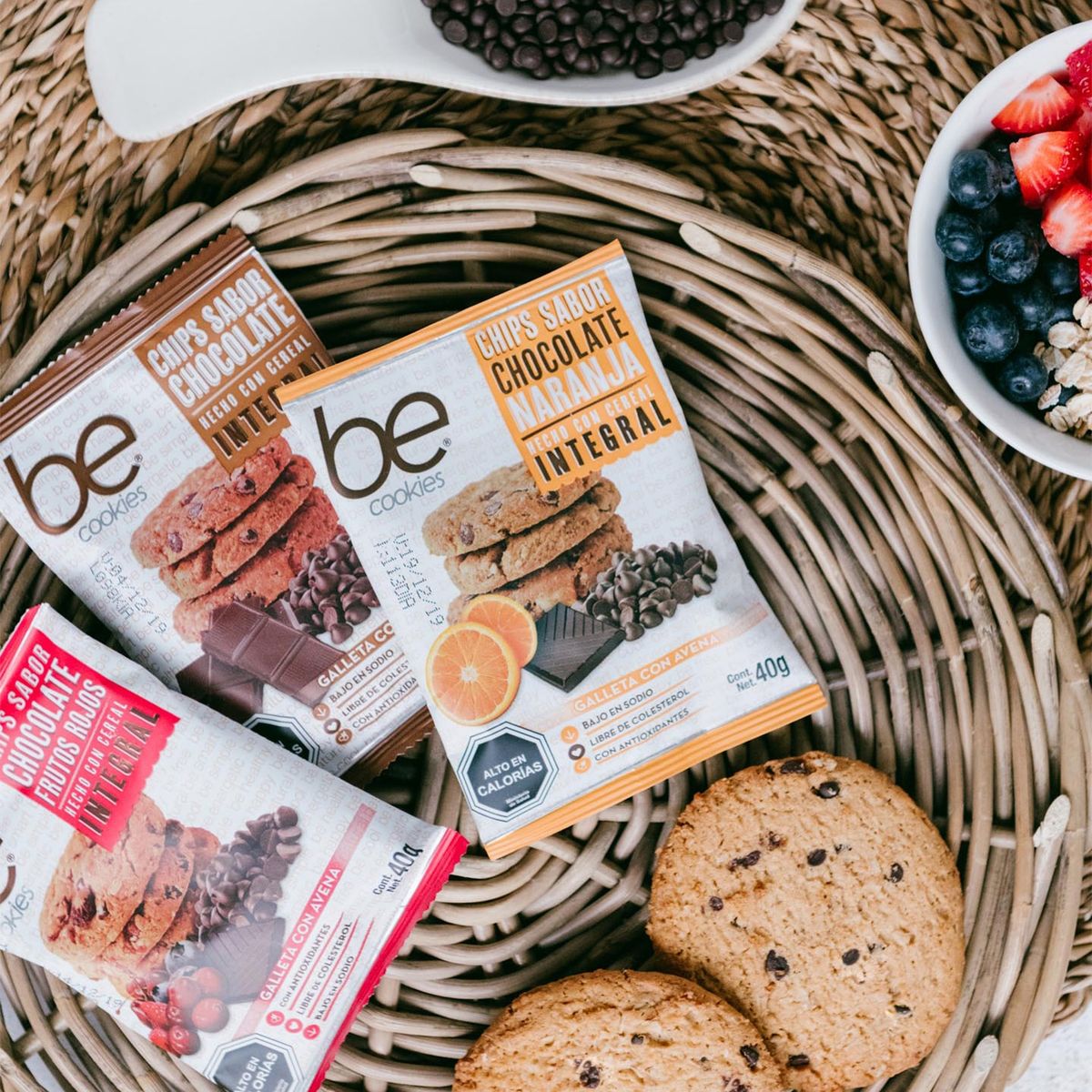 BECOOKIES - Caja 12 Pack Colación galletones 40 g.  5 unid