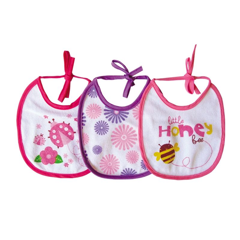 PUMUCKI - Set De 3 Baberos Impermeables Talla M Rosado