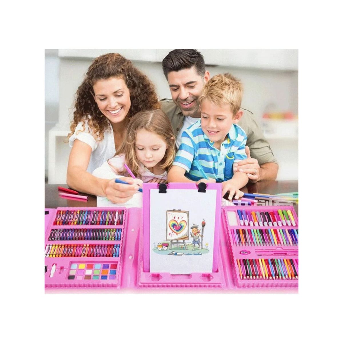 GENERICO - 208 Piezas Set De Arte Para Niños, Colores Dibujos Pintura