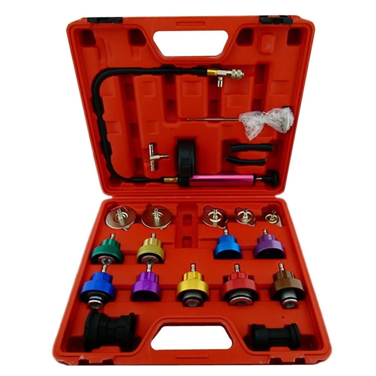 GENERICO - Tester Probador Dectector Fuga Presion Radiador 21 Pcs