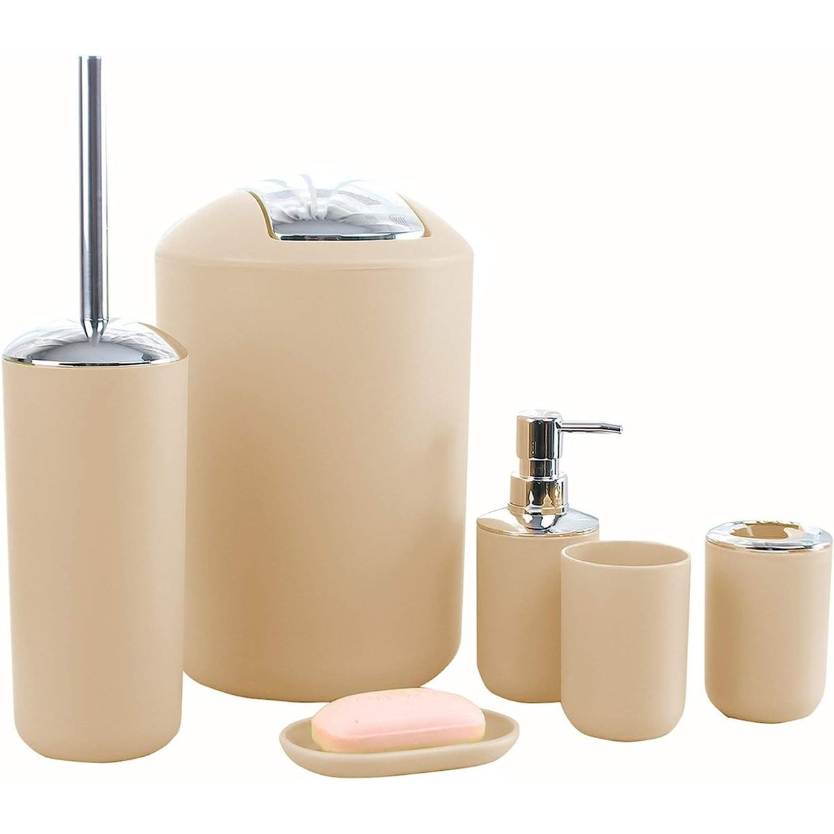 GENERICO - Set Accesorios Para Baño 6 piezas Decoracion Hogar