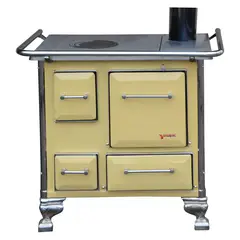 YUNQUE - Cocina a leña mueble 80x56 amarilla