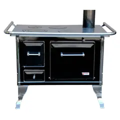 YUNQUE - Cocina leña 80x56 negra