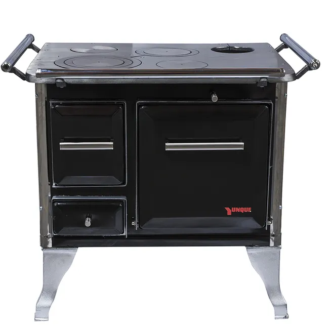 YUNQUE - Cocina leña yunque 80x56 negra